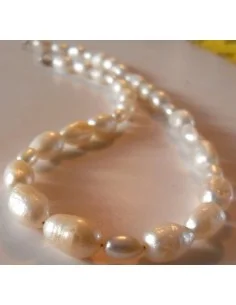 Collier perles blanches