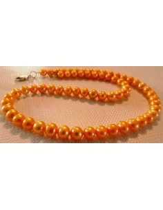 Perles jaunes collier
