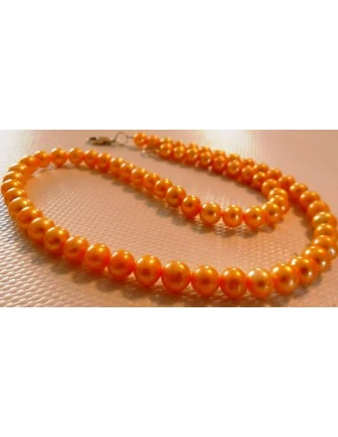 Perles jaunes collier