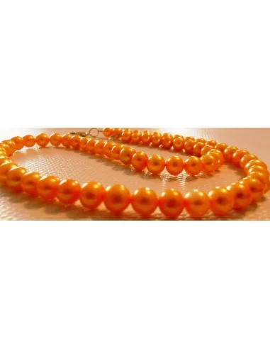 Perles jaunes collier