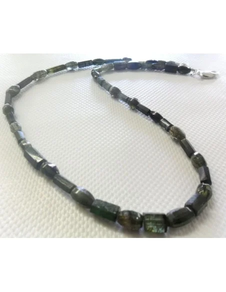 Magnifique collier tourmaline verte, bleue gemme