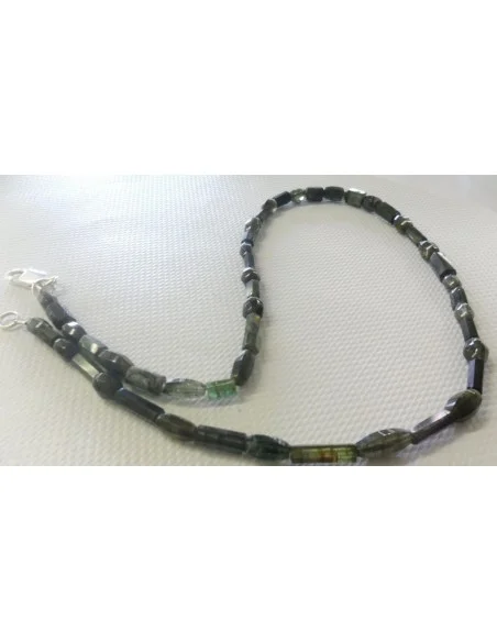 Magnifique collier tourmaline verte, bleue gemme