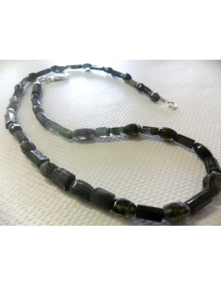 Magnifique collier tourmaline verte, bleue gemme