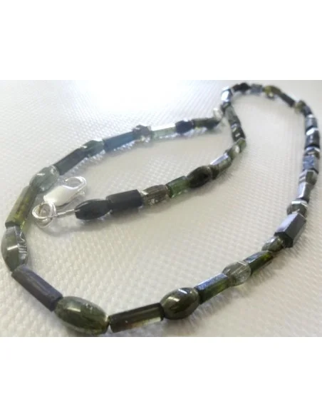Magnifique collier tourmaline verte, bleue gemme
