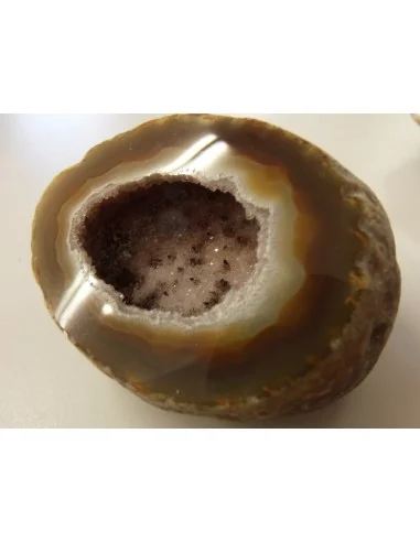 Agate eau cristalisations de quartz rose