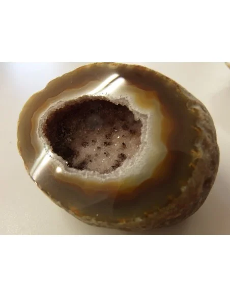 Agate eau cristalisations de quartz rose