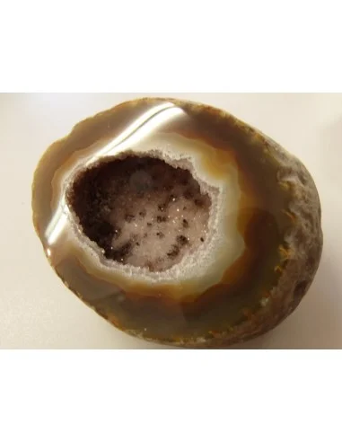 Agate eau cristalisations de quartz rose