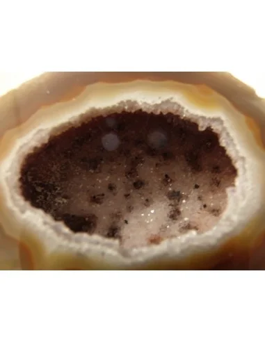 Agate eau cristalisations de quartz rose