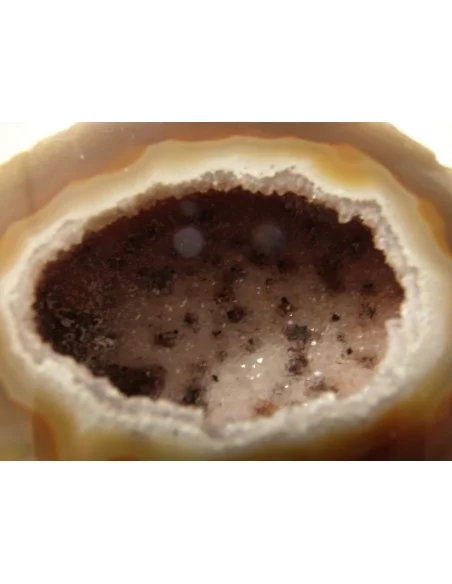 Agate eau cristalisations de quartz rose