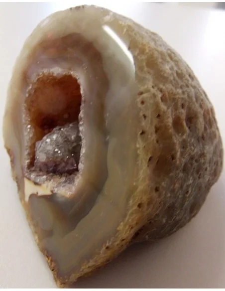 Géode quartz rose, cristal cactus Géode quartz rose, cristal cactus