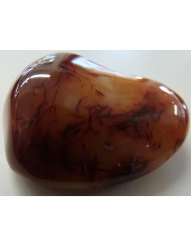 Agate eau cristaux rouge