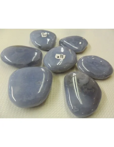 Agate bleu en galet Agate bleu en galet