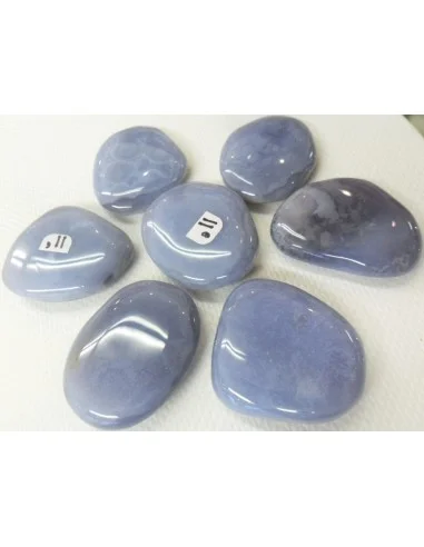 Agate bleu en galet