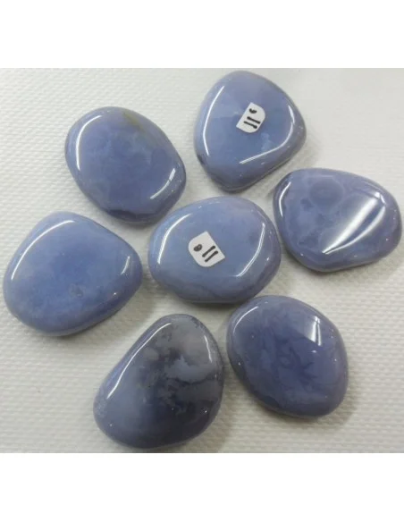 Agate bleu en galet Agate bleu en galet