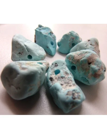 Turquoise brut percé Turquoise brut percé