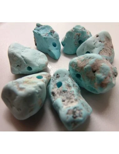 Turquoise brut percé