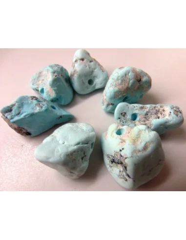 Turquoise brut percé