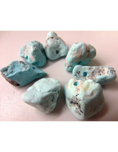Turquoise brut percé Turquoise brut percé