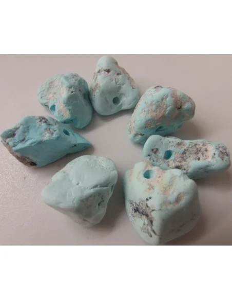 Turquoise brut percé Turquoise brut percé