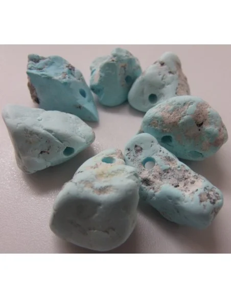 Turquoise brut percé Turquoise brut percé