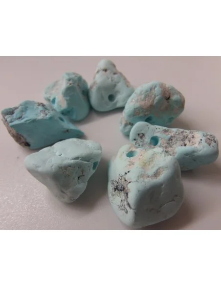 Turquoise brut percé Turquoise brut percé