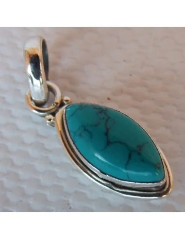 Pendentif turquoise argent