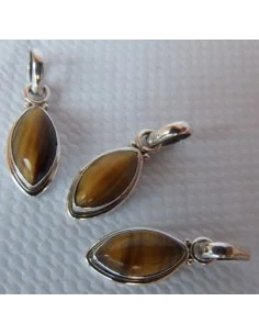Pendentif oeil de tigre argent 2