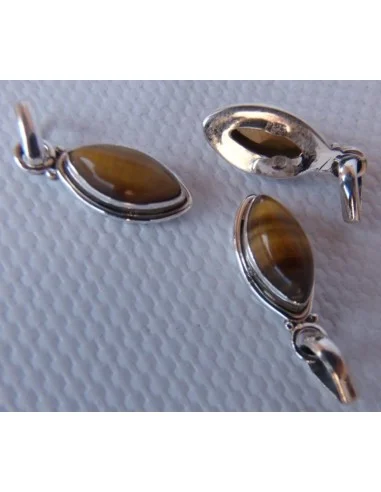 Pendentif oeil de tigre argent