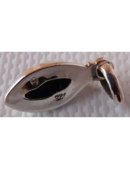 Pendentif onyx argent