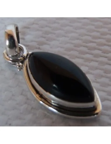 Pendentif onyx argent