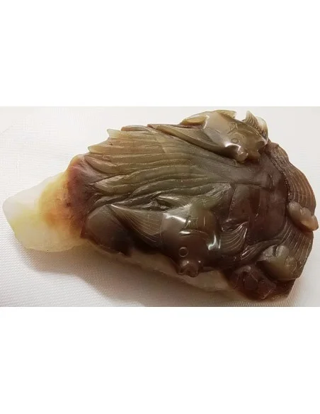 Poissons taillé en pierre