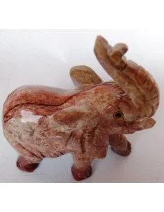 Elephant en pierre steatite 11cm 2
