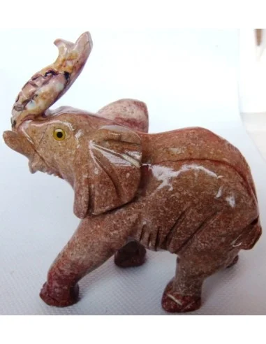 Elephant en pierre steatite 11cm