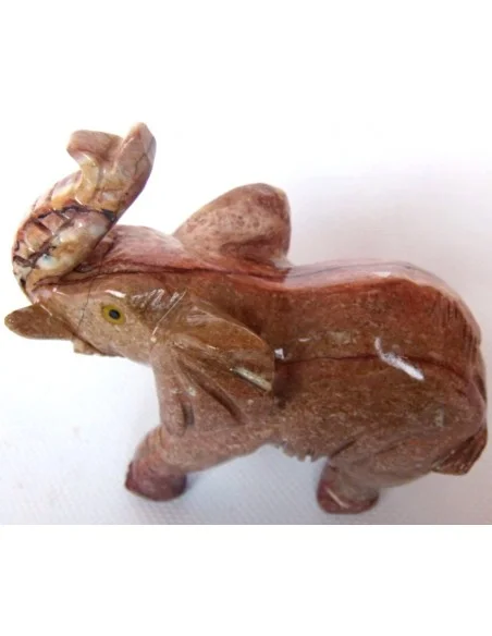 Elephant en pierre steatite 11cm Elephant en pierre steatite 11cm