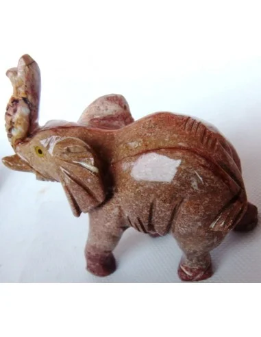 Elephant en pierre steatite 11cm