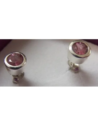 Boucles tourmaline rose