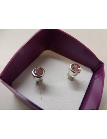 Boucles tourmaline rose Boucles tourmaline rose