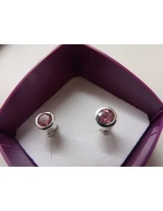 Boucles tourmaline rose