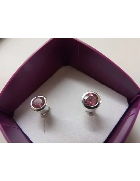 Boucles tourmaline rose Boucles tourmaline rose