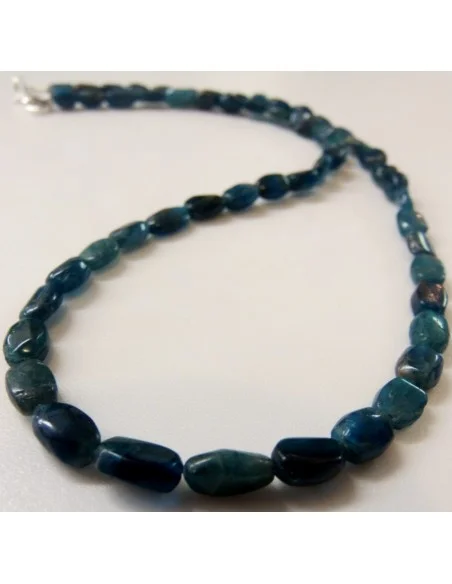 Collier apatite bleue foncé