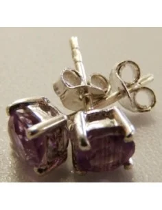 Boucles d'oreilles en tourmaline mauve