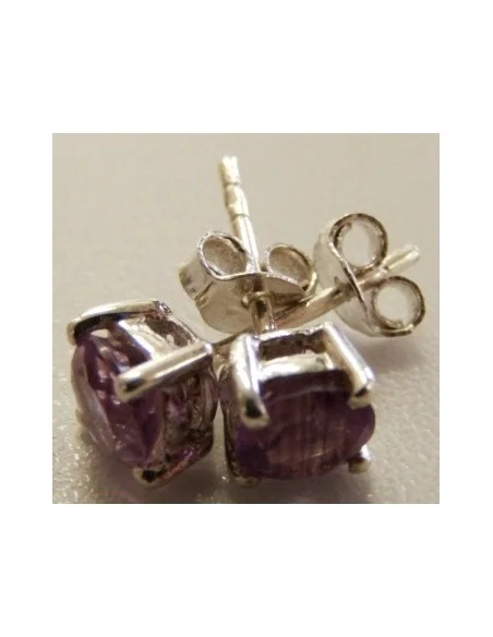 Boucles d'oreilles en tourmaline mauve