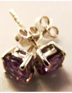 Boucles d'oreilles en tourmaline mauve 2