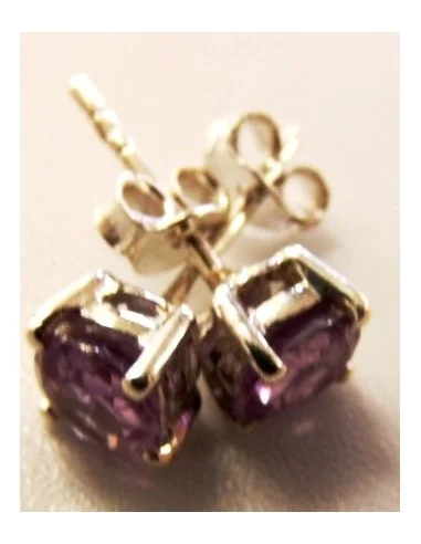 Boucles d'oreilles en tourmaline mauve