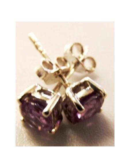 Boucles d'oreilles en tourmaline mauve
