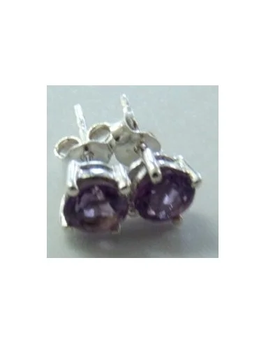 Boucles d'oreilles en tourmaline mauve
