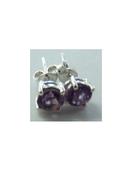 Boucles d'oreilles en tourmaline mauve