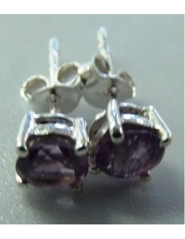 Boucles d'oreilles en tourmaline mauve