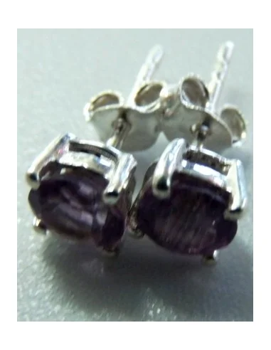Boucles d'oreilles en tourmaline mauve