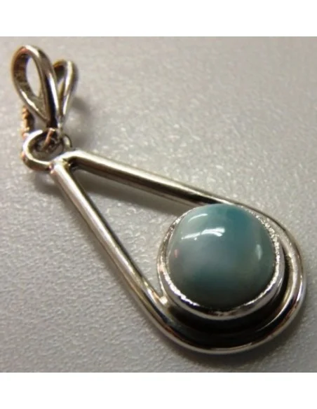 Pendentif larimar monté en argent Pendentif larimar monté en argent